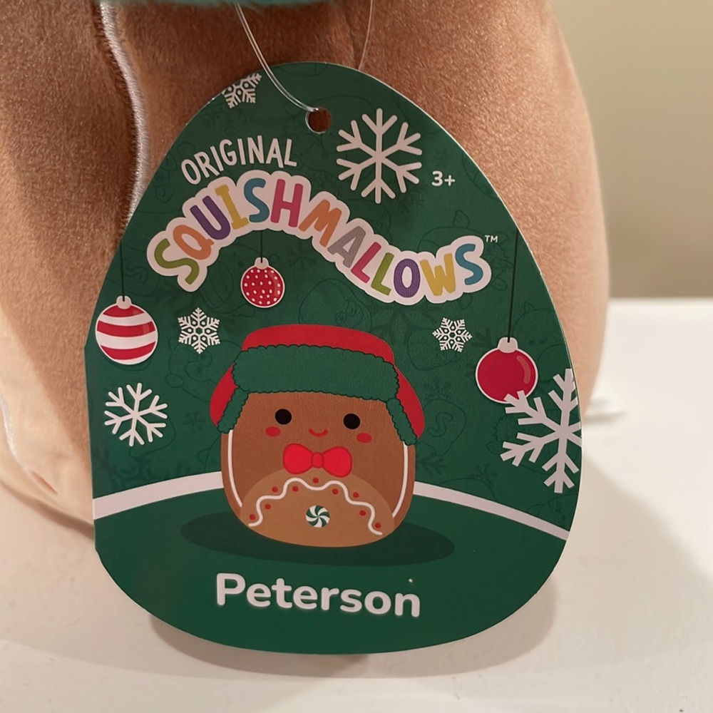 ⚡️NWT 8” Peterson the Gingerbread Boy with Trapper Hat Christmas Squishmallow - Picture 5 of 6